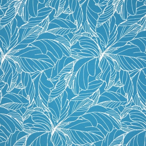 tkanina wodoodporna english leafs turkus1.JPG