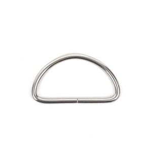 Półkole 38*19*3 mm kolor srebrny cienkie