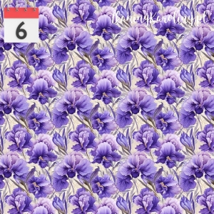 SOFTSHELL WODOODPORNY Irysy malowane fioletowe [6]