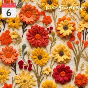 SOFTSHELL WODOODPORNY Kwiaty filcowe 21 [6]