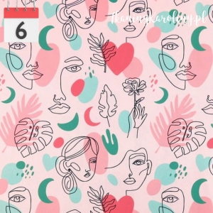 TKANINA WODOODPORNA Twarze i monstera [6-8]