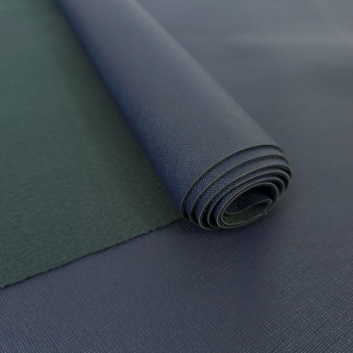 Ekoskóra kaletnicza chropowata saffiano granatowa 3