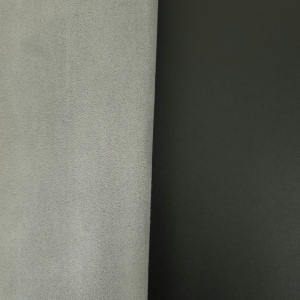 Ekoskóra kaletnicza dwustronna z zamszem ciemna szara