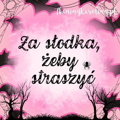 Panel wodoodporny, Neon Halloween - nietoperze na różu (napis) 50x50cm
