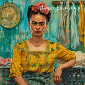 Panel wodoodporny - Frida Kahlo - w pralni [6-8]  