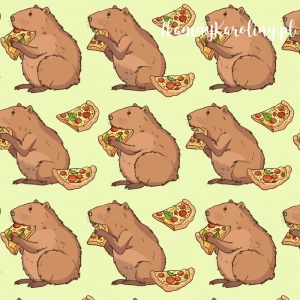SOFTSHELL WODOODPORNY - Kapibara i pizza [6-8]