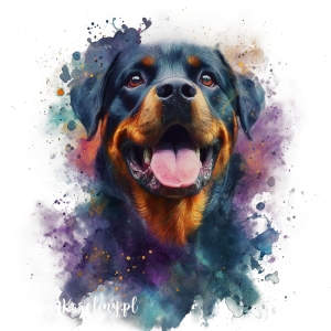 Panel wodoodporny - Rottweiler malowany 1