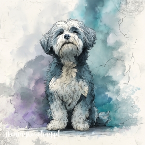 Panel wodoodporny - Shih tzu malowany