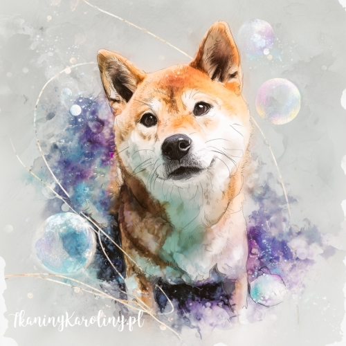Panel wodoodporny - Shibainu malowany
