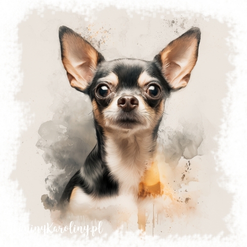 Panel welurowy Chihuahua 4 malowany