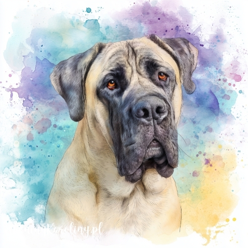 Panel wodoodporny Mastiff angielski 2 malowany