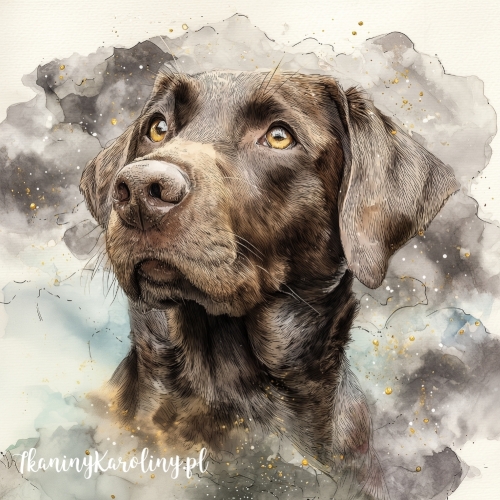 Panel wodoodporny Labrador czekoladowy malowany