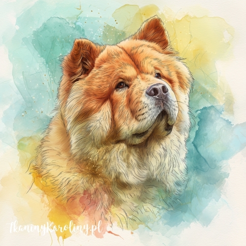 Panel wodoodporny Chow chow 2 malowany
