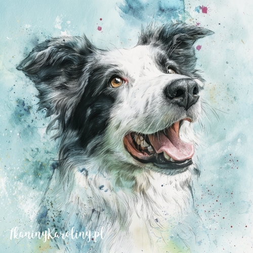 Panel wodoodporny Border Collie 1 malowany