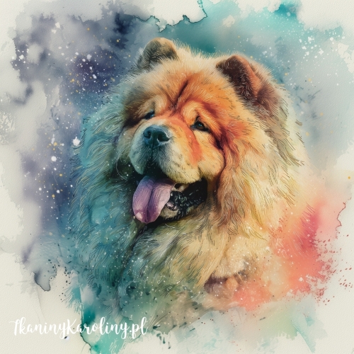 Panel welurowy Chow chow 1 malowany