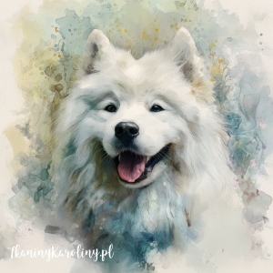 Panel welurowy Samoyed 1 malowany [6-8]