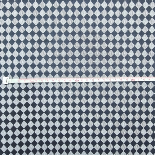 ŻAKARD WODOODPORNY Rombiki szachownica szara