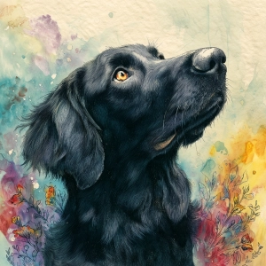 Panel wodoodporny Flat coat retriever czarny malowany [6-8]