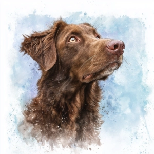 Panel wodoodporny Flat coat retriever brązowy malowany [6-8]