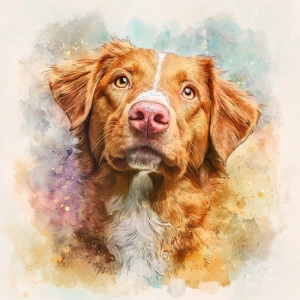 Panel welurowy Toller retriever 2 malowany [6-8]