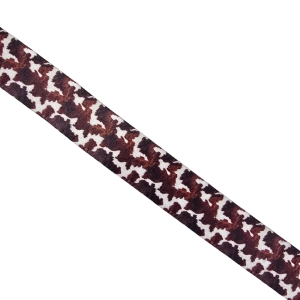 Taśma nośna drukowana 38 mm Krowie łaty - gęste brązowe łaty