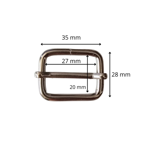 Regulator przesuwany 25*19*4 mm srebrny