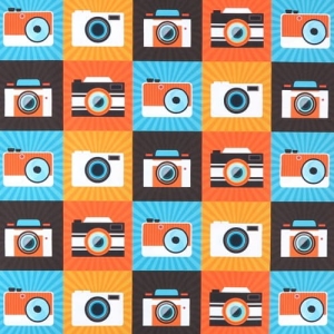 TKANINA WODOODPORNA Aparaty fotograficzne - retro [6-8]